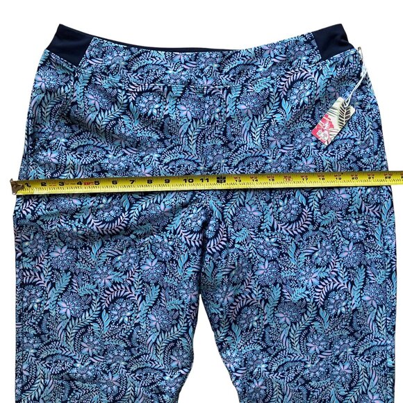 NWT Tommy Bahama Active Stretch Pull On Ankle Pants Womens Large Paisley Floral - Picture 4 of 13